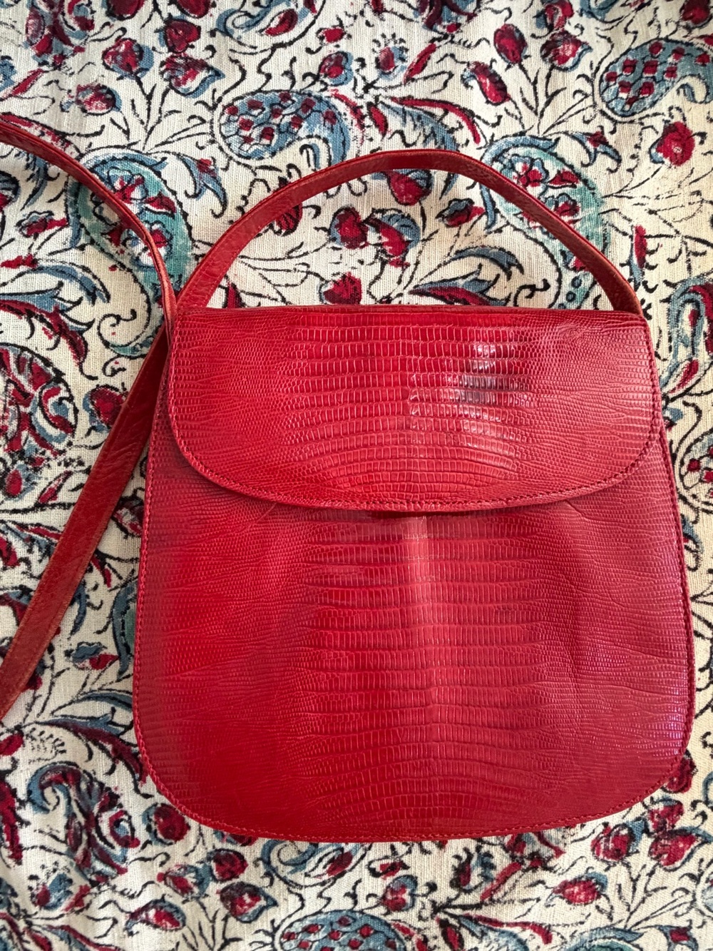 French Red Leather Purse